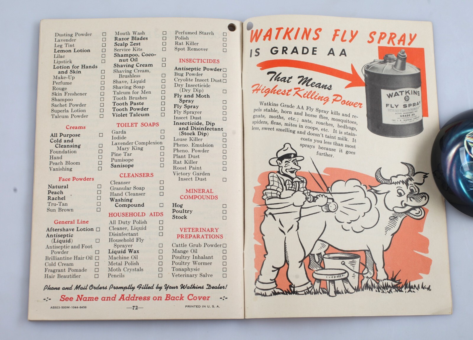 Vintage 1944 Watkins Farm Hints and Rules Booklet