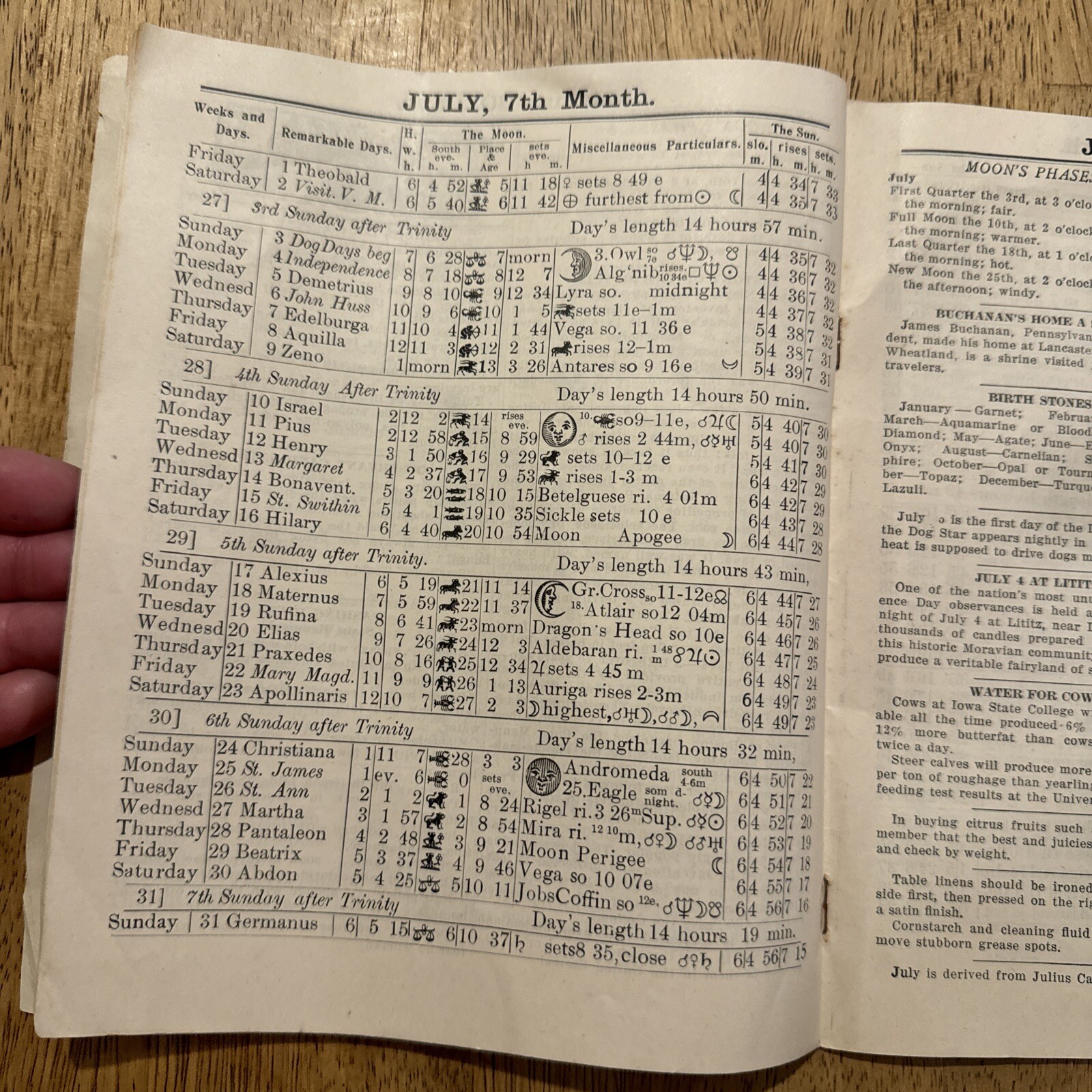 Vintage 1949 Agriculltural Almanac for The Year Of Our Lord Lancaster, PA