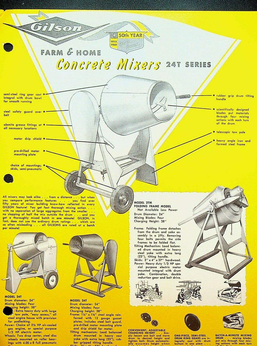 Gilson Concrete Mixers 24T Series Brochure Farm & Home Plymouth Wi