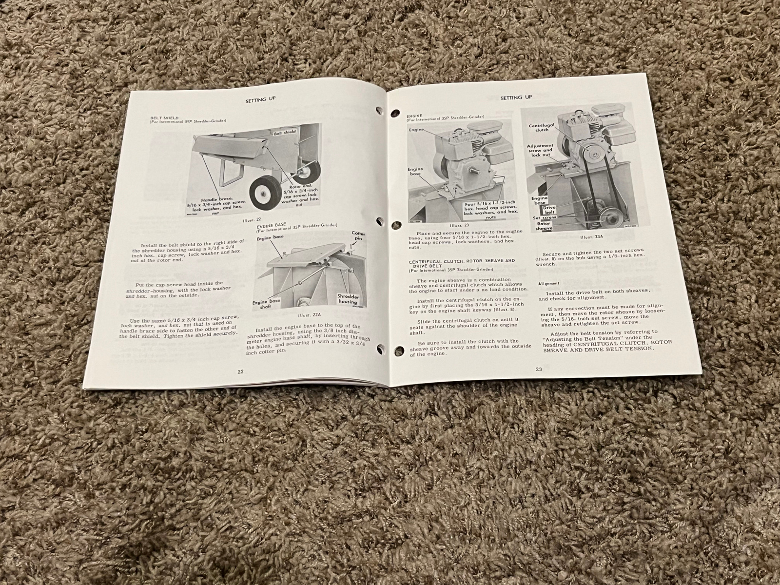 OPERATOR&rsquo;S MANUAL INTERNATIONAL 35P & 59P SHREDDER GRINDERS 1 084 227 R I 1-73