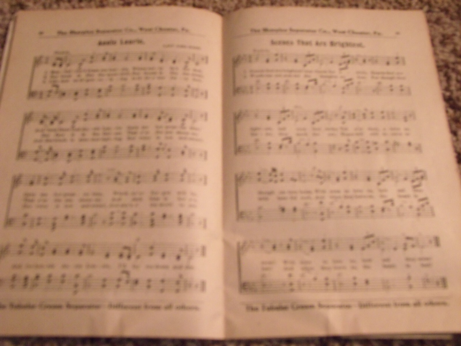 SHARPLES SEPARATOR CO. PENNSYLVANIA OLD TIME SONG BOOK ADVERTISEMENT ADS MUSIC