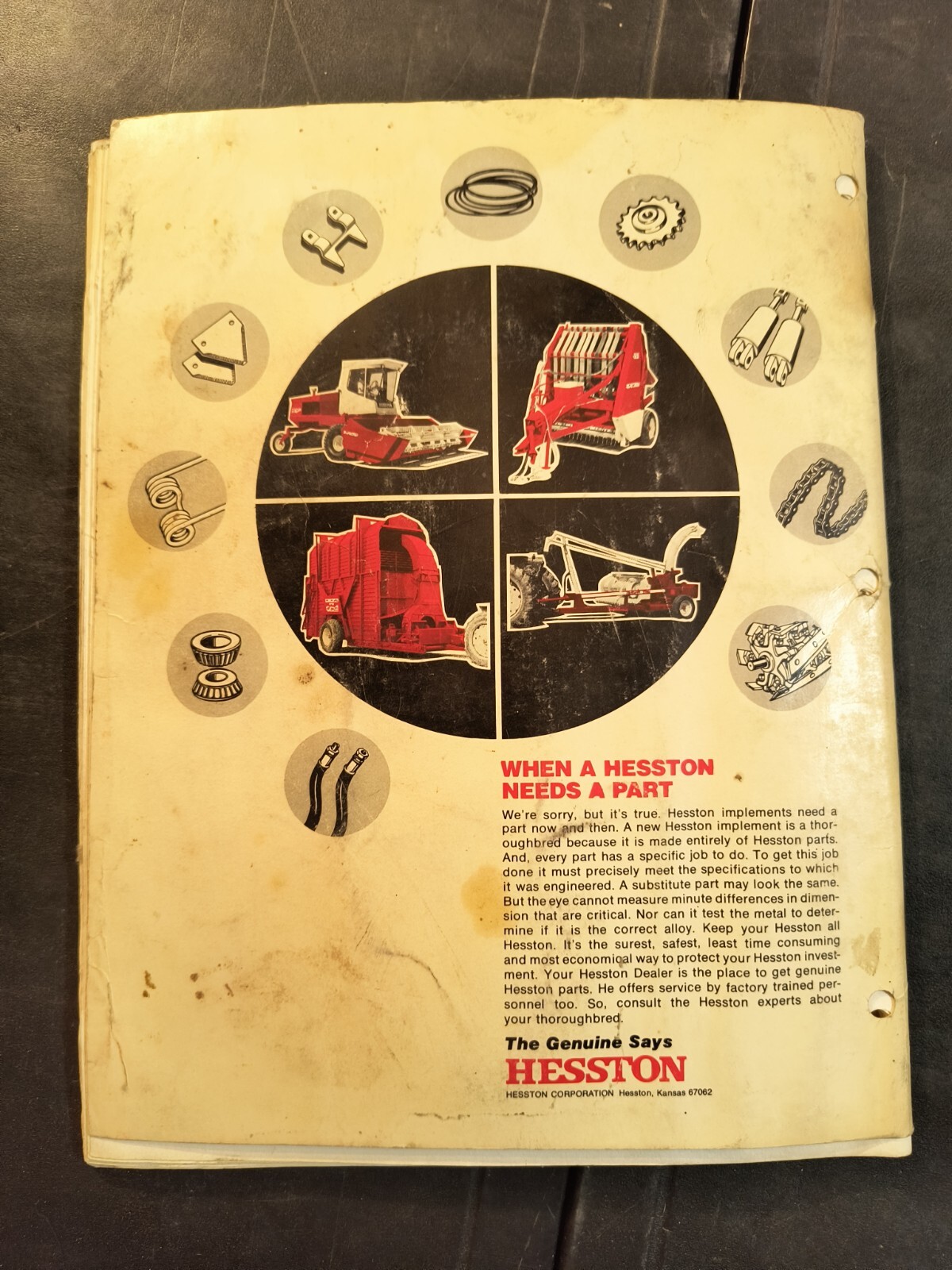 1970s Hesson 1014 Windrower Operators Manual Dealer Brochure