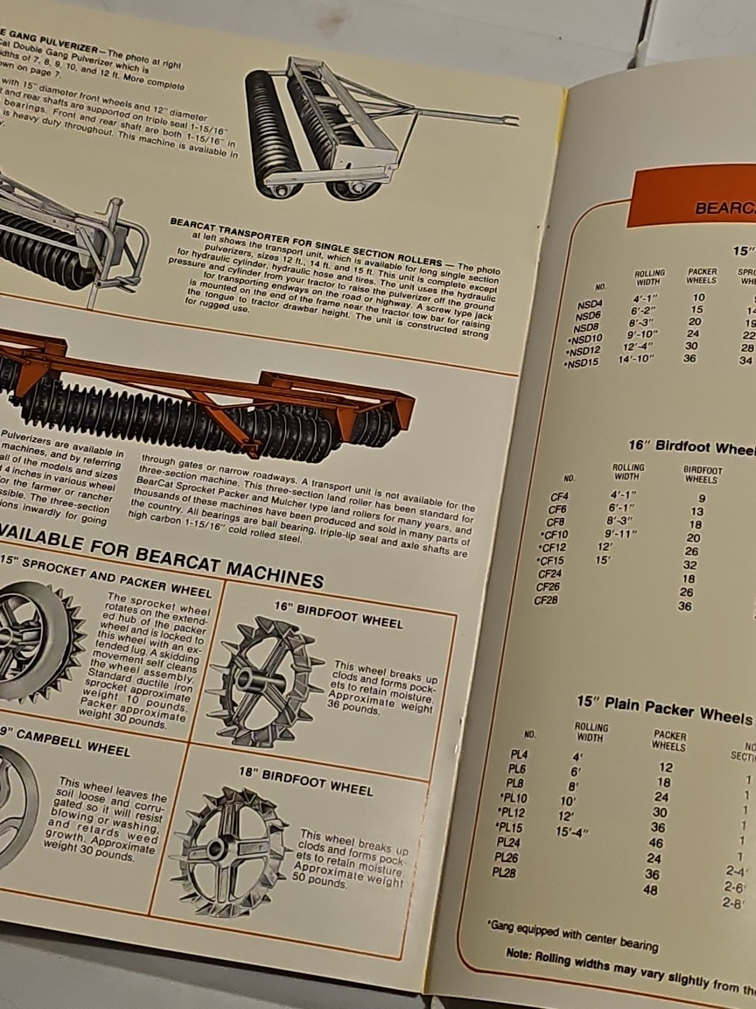 Bear Cat Seed Bed Maker Sales Brochure Complete