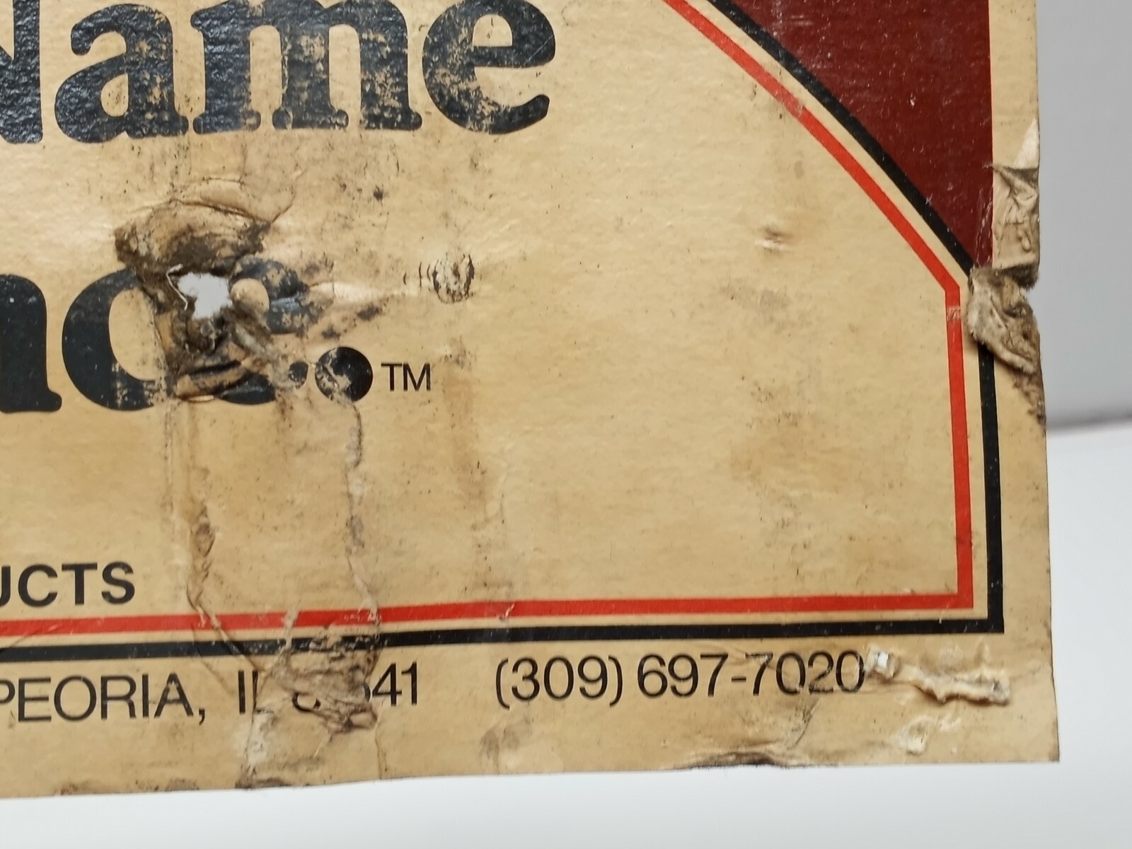 Vtg RED BRAND WOVEN WIRE PAPER SIGN KEYSTONE GROUP FARM FENCE 11.5&Prime;x7.25&Prime;