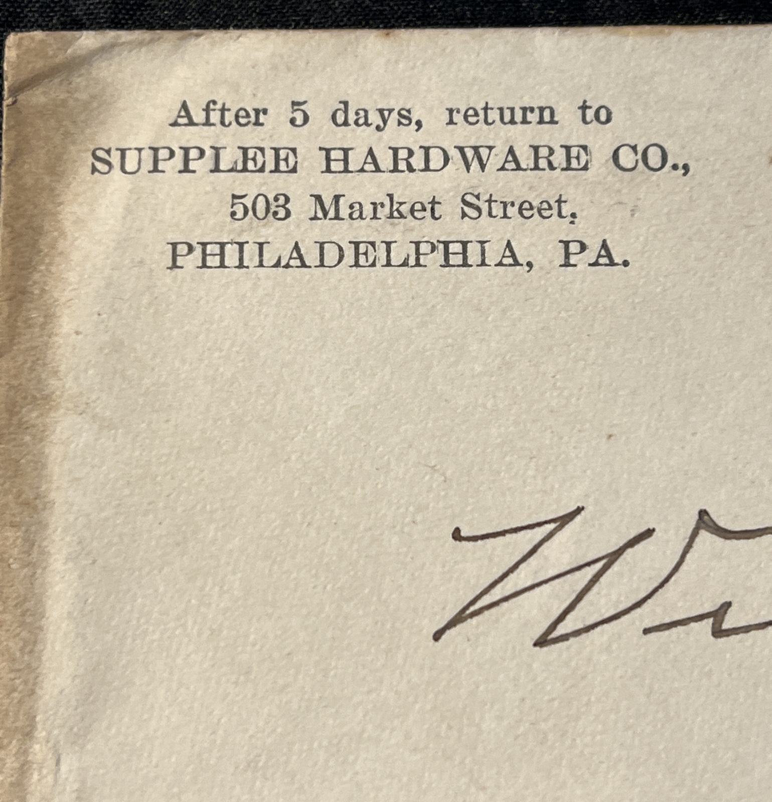 Antique 1906 PENNSYLVANIA Lawn Mowers SUPPLEE Hardware Letter Envelope