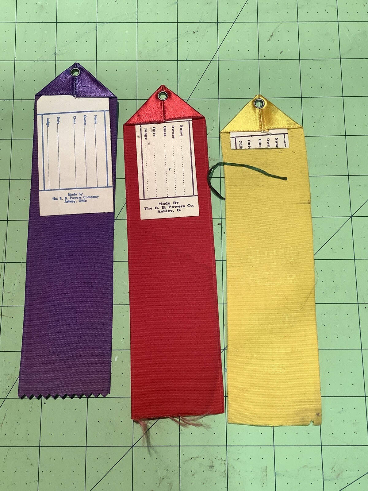 Three Vintage Ribbons Dahlia Society Toledo Ohio INV-P0619