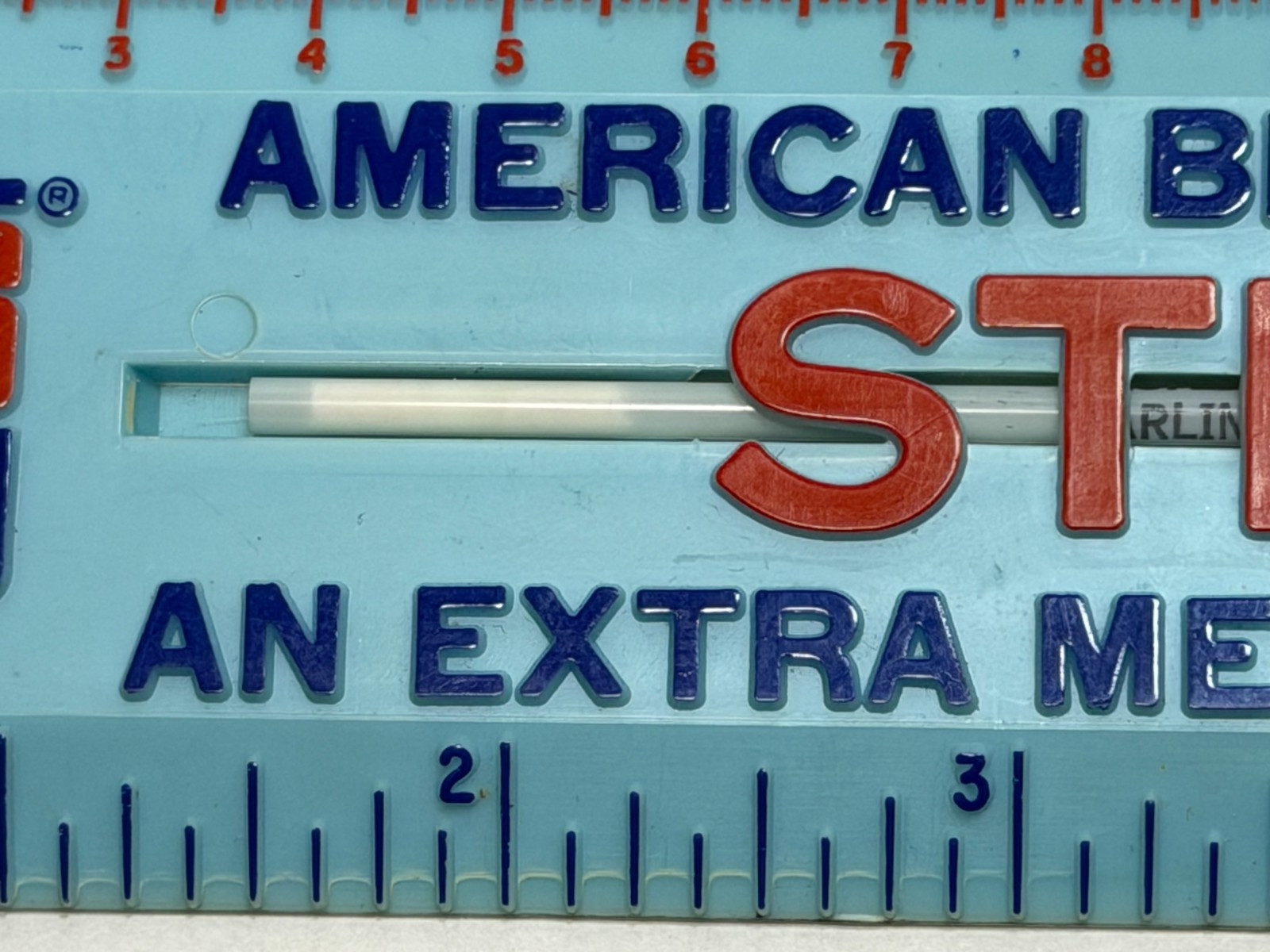 Vintage ABS American Breeders Service STRAWS 8” Ruler – Advertising Farming