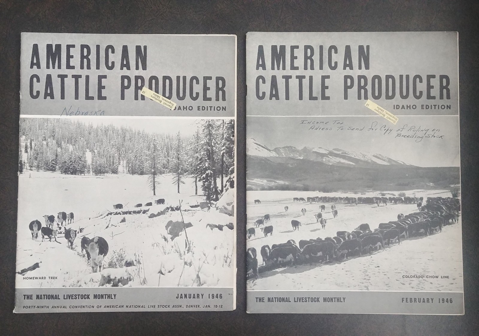 1946 American Cattle Producer [Lot of 10] Idaho Ed. – Livestock Monthly Vintage