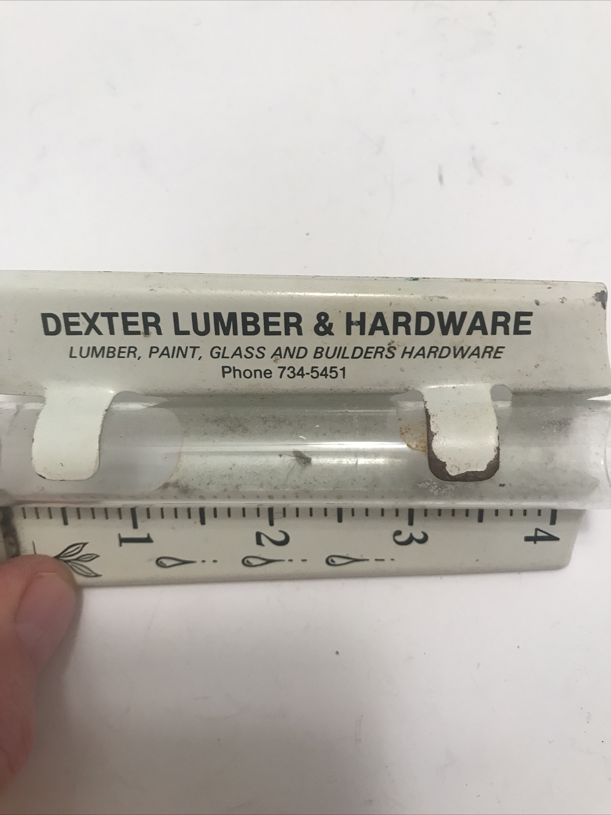 Vintage Advertising Rain Gauge, Dexter Lumber & Hardware, Used, Free Ship