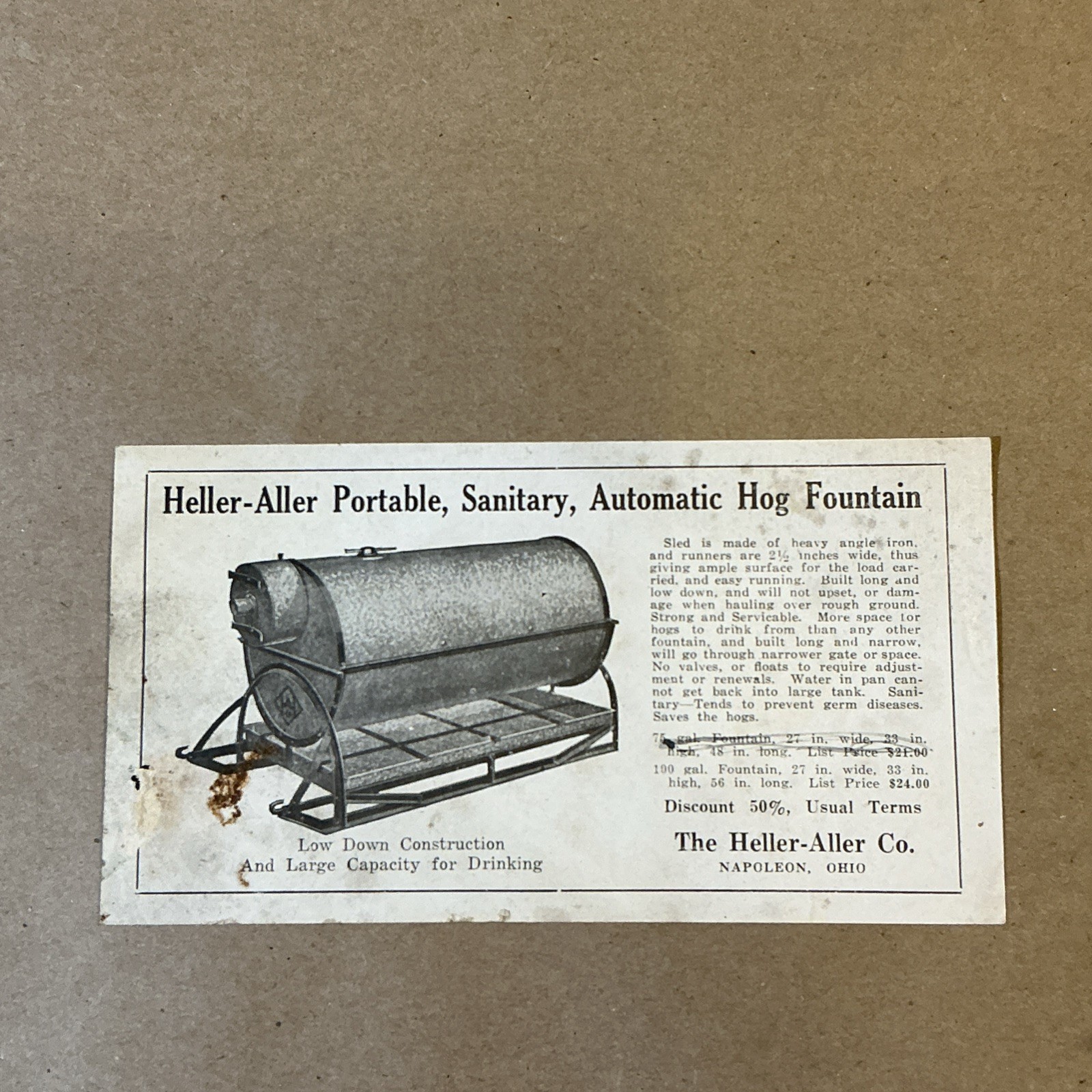 Group Of 7 Heller Aller Co. Brochures 1950s And Before Napoleon Ohio INV-P1162