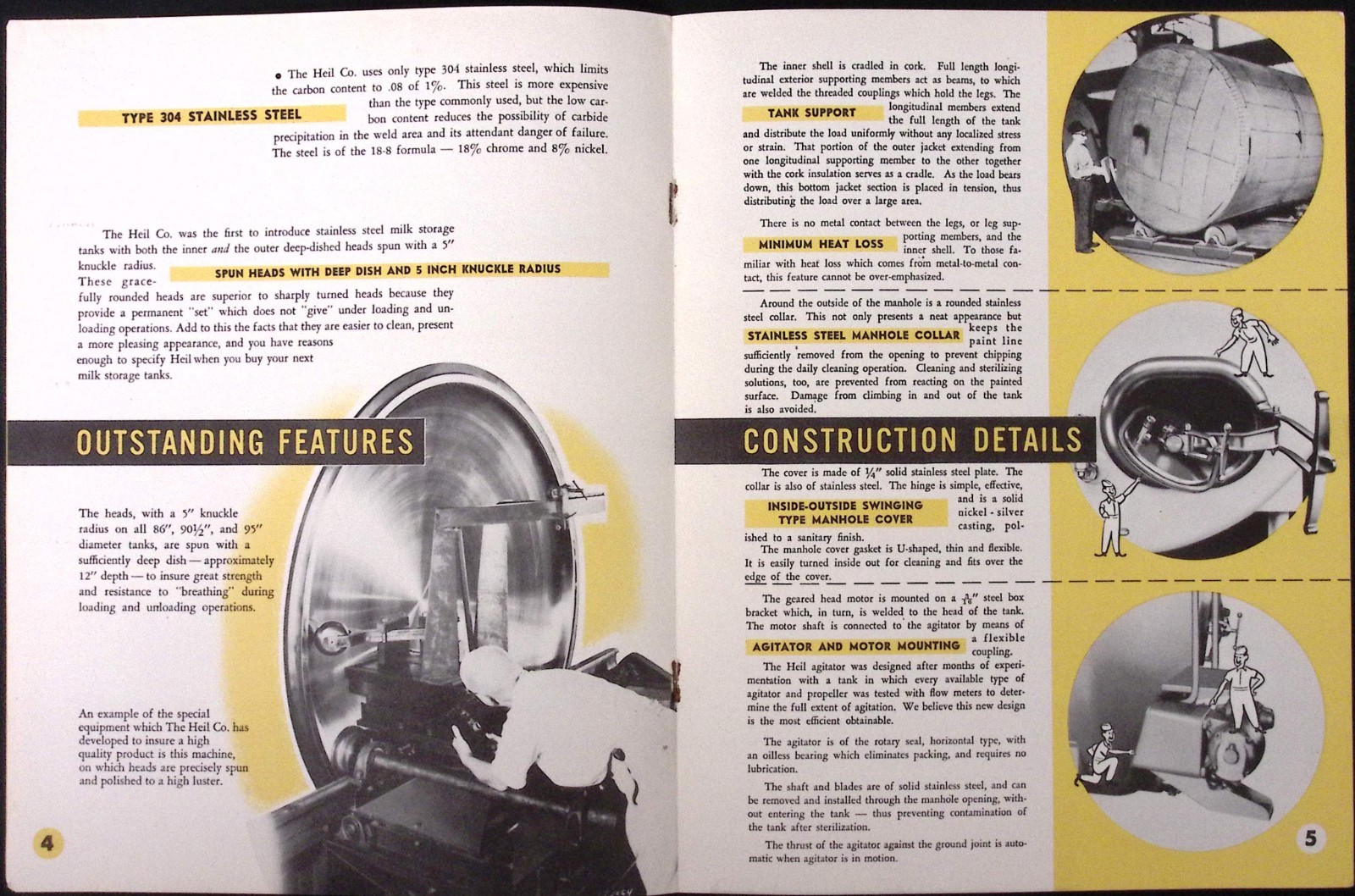 1952 Heil Stainless Steel Storage Tanks Sanitary Storage Brochure Heil Co