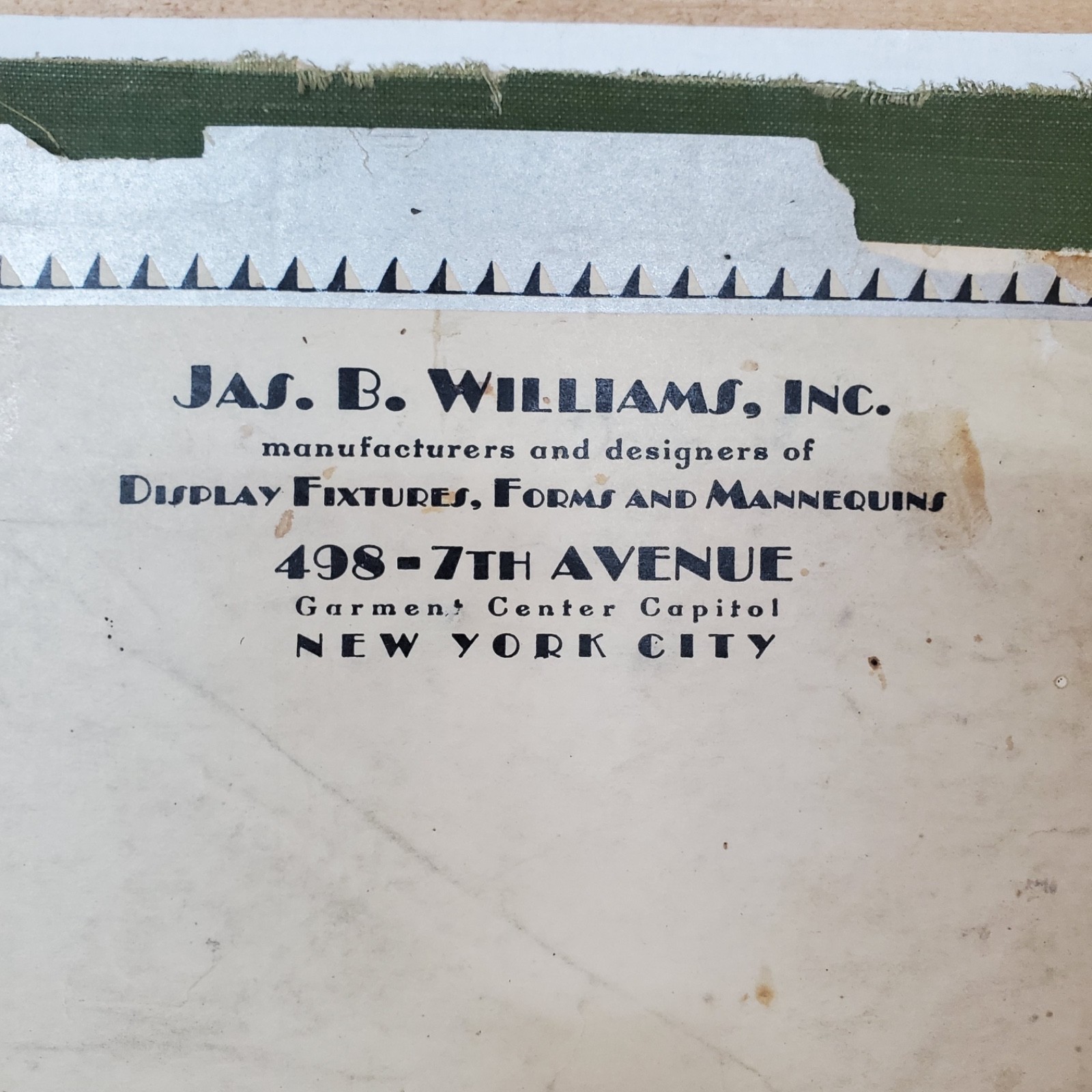 1950&rsquo;s Jas. B. Williams Inc. NYC Unused Letterhead Stationary work-up model