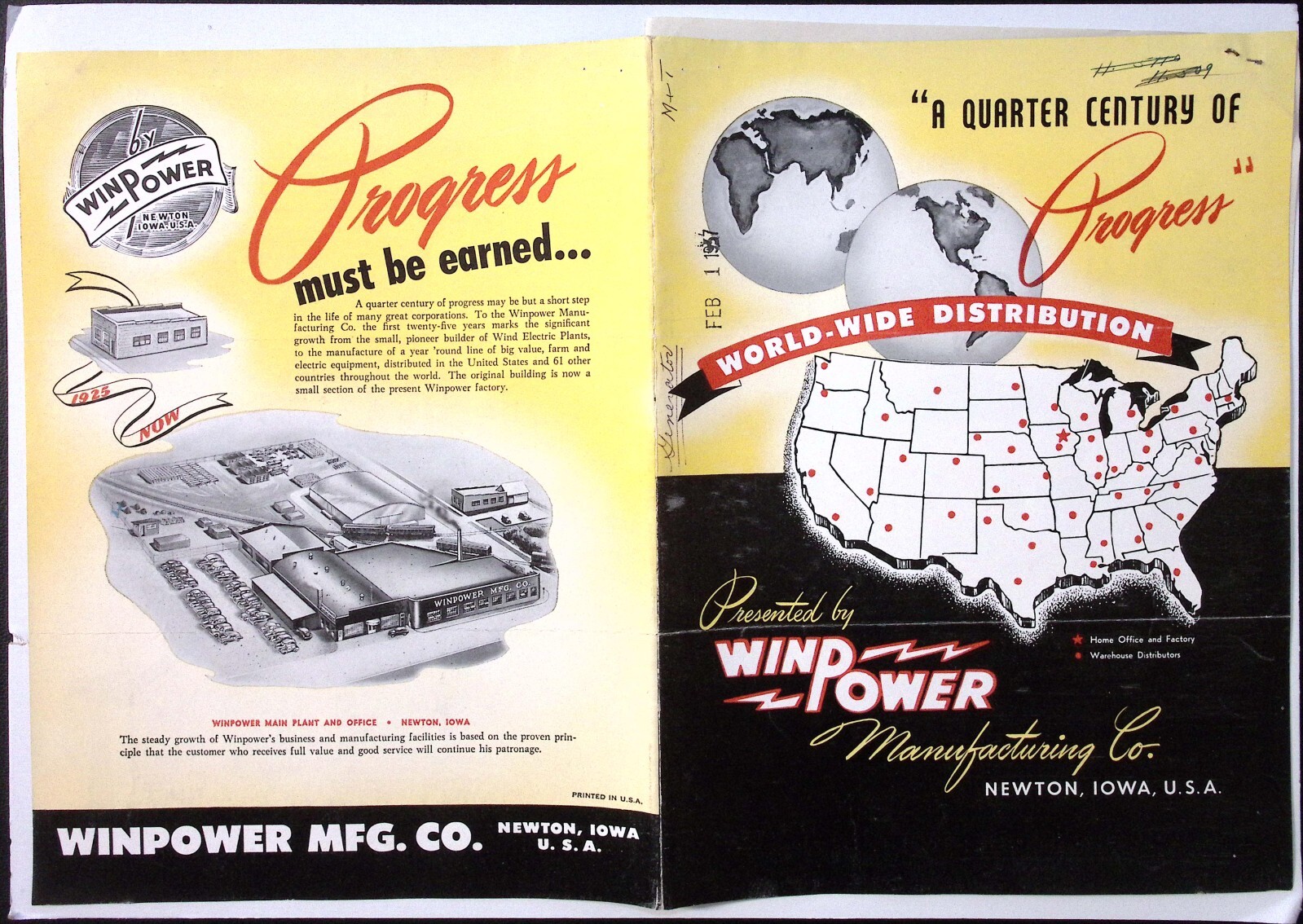 1957 Winpower Agricultural Implements Spreaders Winrowers Newton IA Brochure