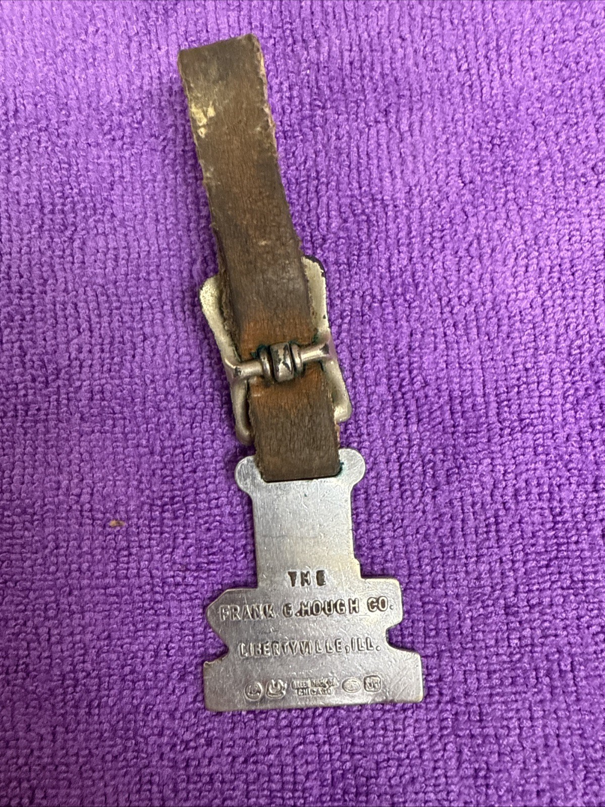 Vintage FRANK G HOUGH Payloader Pocket Watch Fob by Green Duck Co. Chicago