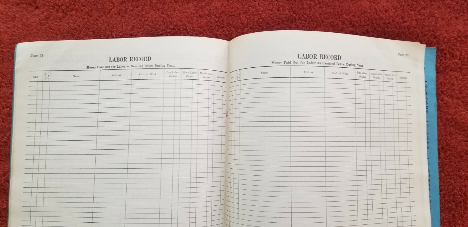 Coast to Coast Farm Record Book 1950 Agriculture Farmers Income Tax Blank Record