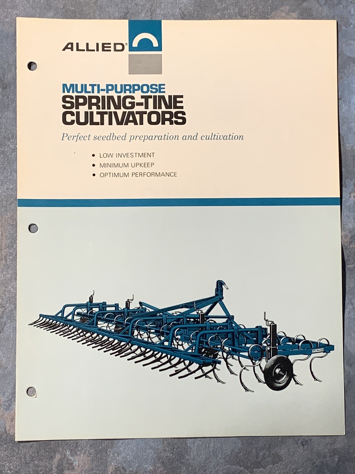 Allied Multi-Purpose Spring-Tine Cultivator ~ Chicago IL ~Sales Info Catalog Pg