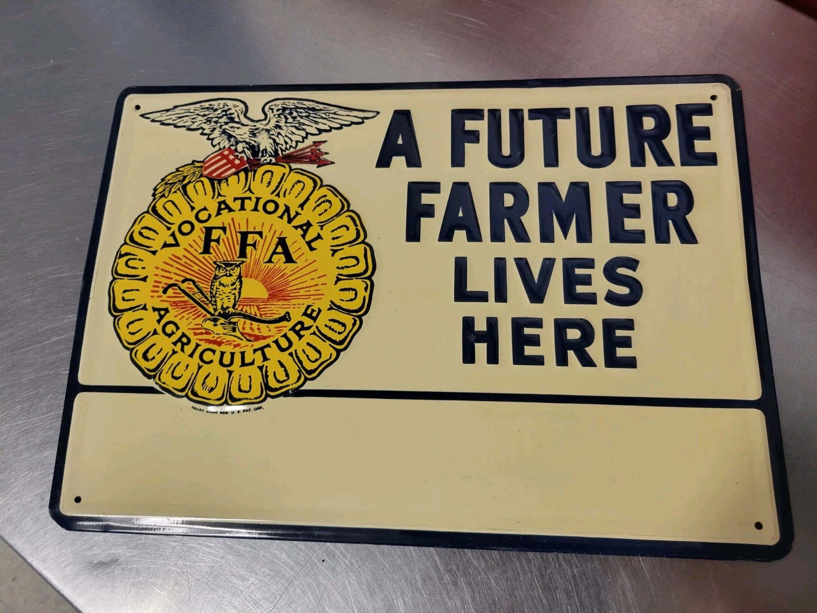 Future Farmers of America ~ Lives Here ~ Metal Sign ~ FFA Supply Service Virgina