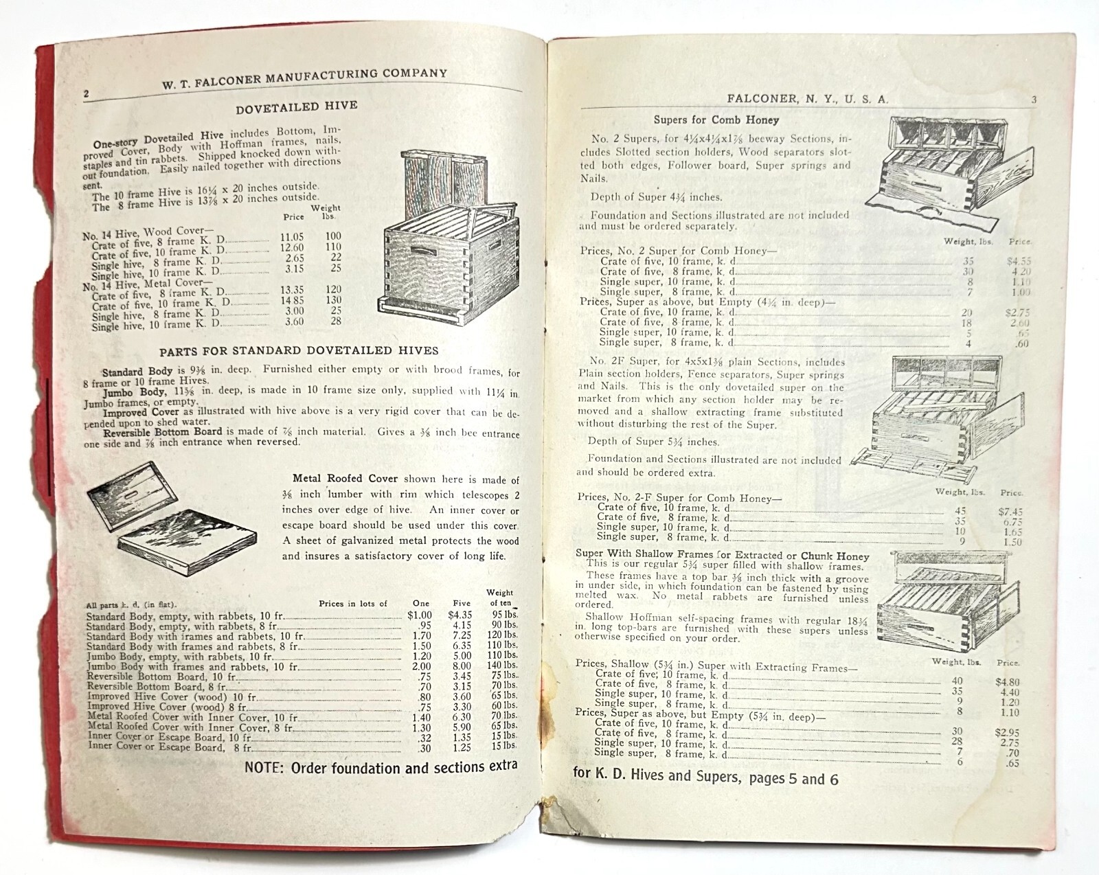 1925 Falcon Bee Supplies Falconer NY Illustrated Apiarist Supplies Catalog
