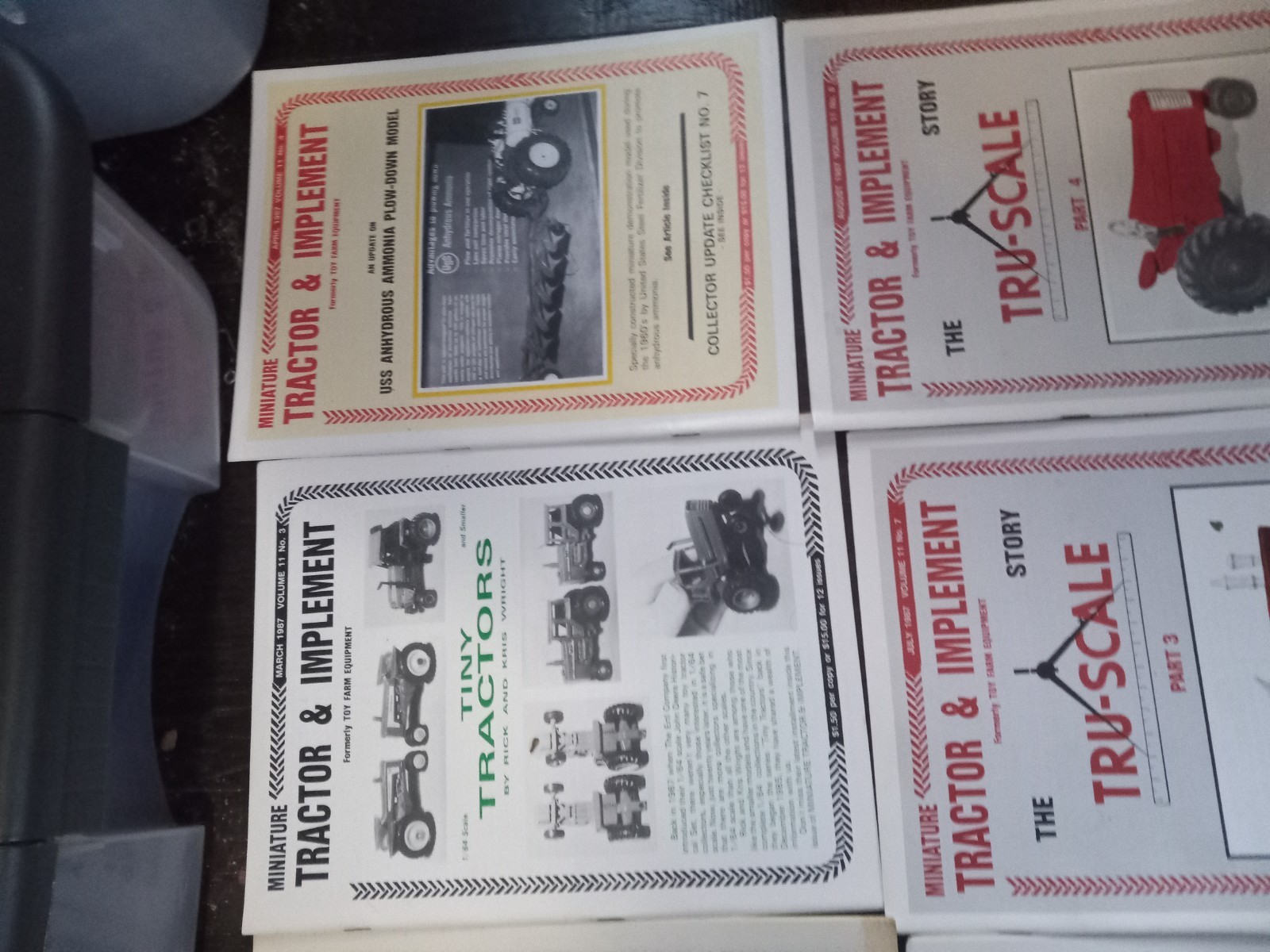 Vintage Miniature Tractor & Implement Magazine Lot Of 12 January to December 87