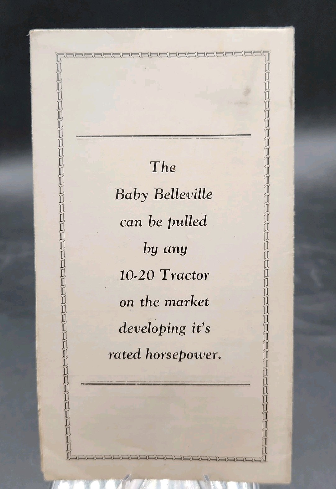 Baby BELLEVILLE THRESHING Brochure – HARRISON MACHINE WORKS – Farm Advertising