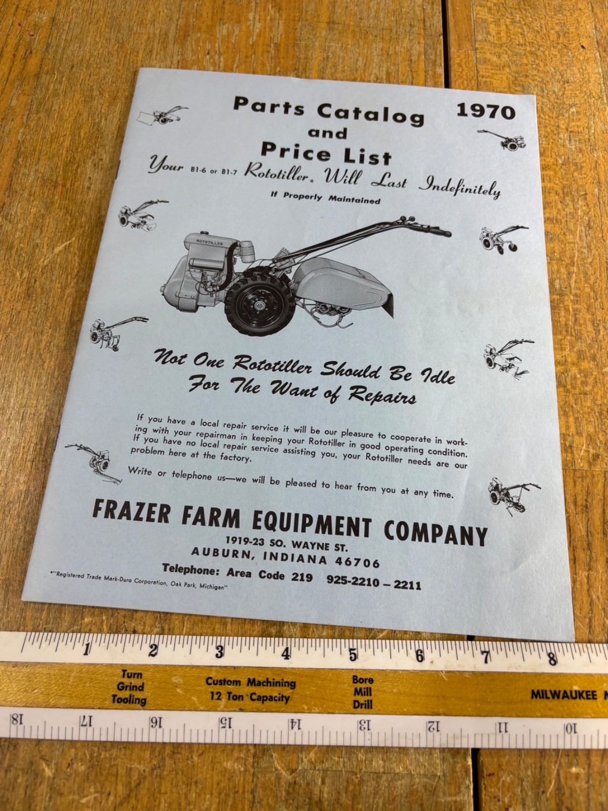 60s-1970s 1980s Frazer Farm Equipment Rototiller Parts Catalog Price List lot- 5