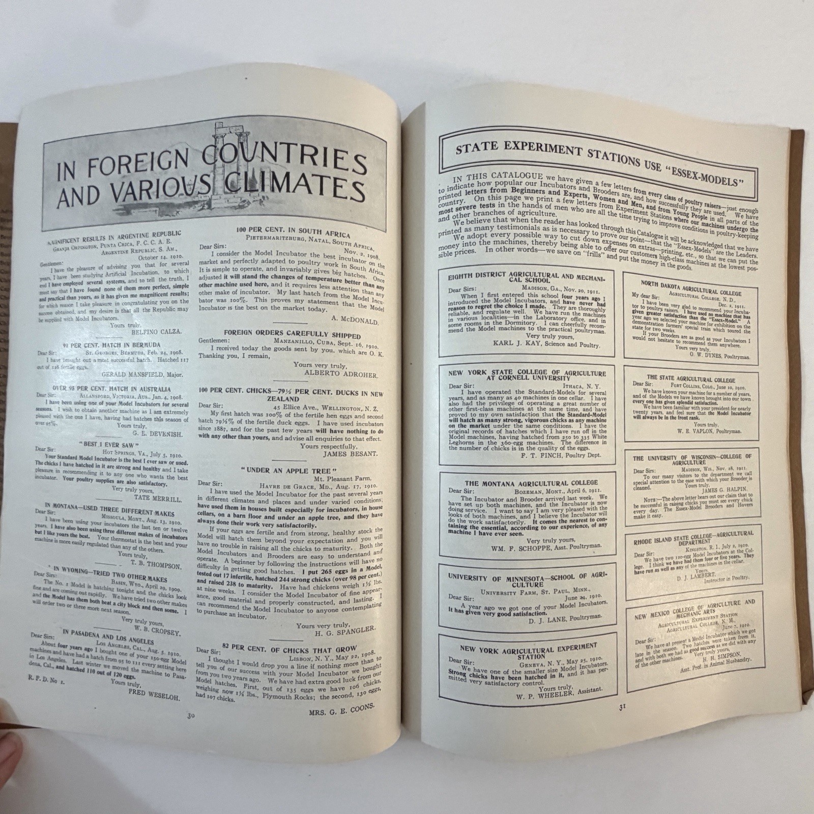 Antique 1912 Robert Essex Poultry Incubator Co Trade Catalog w/ Company Letter
