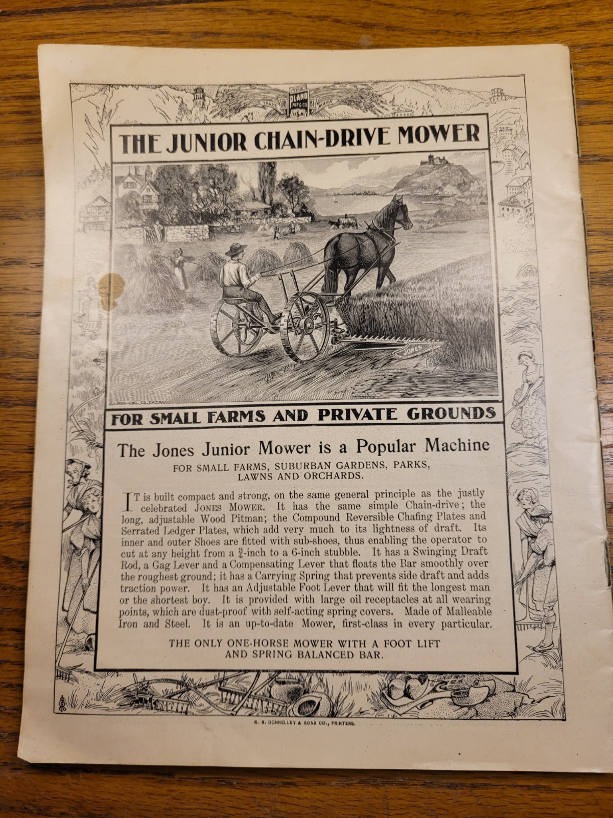 Plano Mfg Co. Agricultural Brochure 1899 Light Running Machines Chicago USA