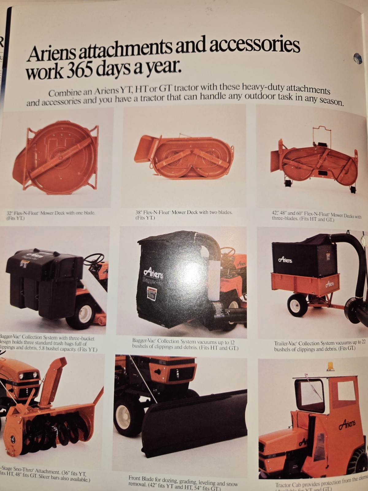 1987 1988 ARIENS DEALERSHIP ADVERTISING BROCHURES SNO-THROS