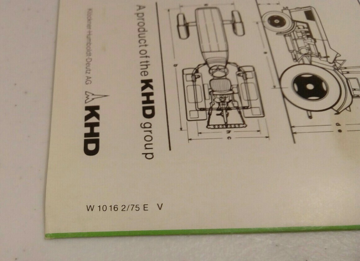 VINTAGE 1975 DEUTZ D7206 DIESEL TRACTOR CATALOG SALES BROCHURE CFBRAUN ANN ARBOR