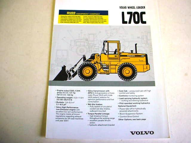 Volvo L70C Wheel Loader Brochure