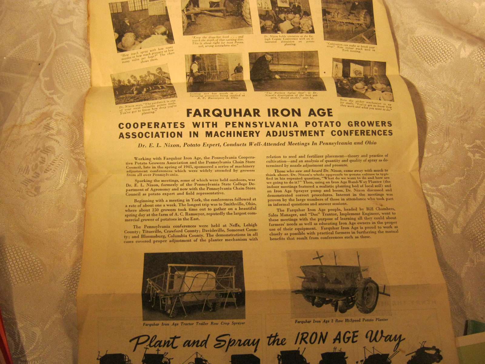 Rare Farquhar Iron Age farm news paper agriculture farming implement advertising