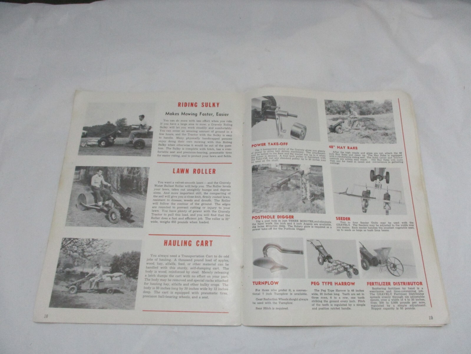 1953 Gravely Power Equipment Catalog Lawn Garden Farm Equipment