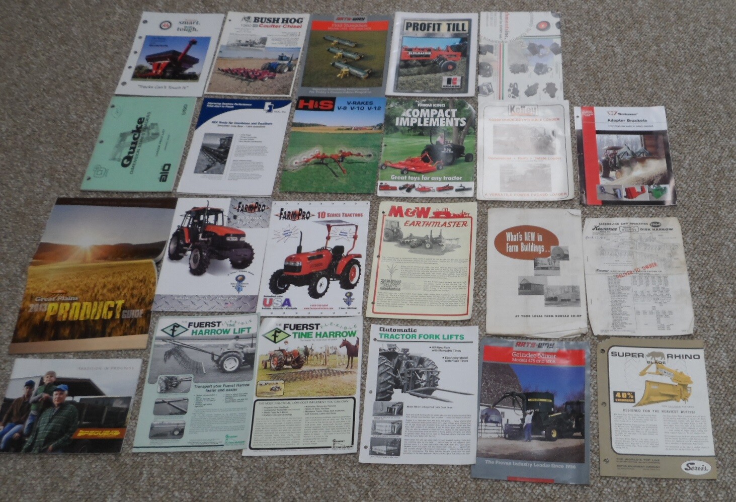 23 Dealer Brochures for Tractors, Farm Equipment & Tools. 1960s – Present