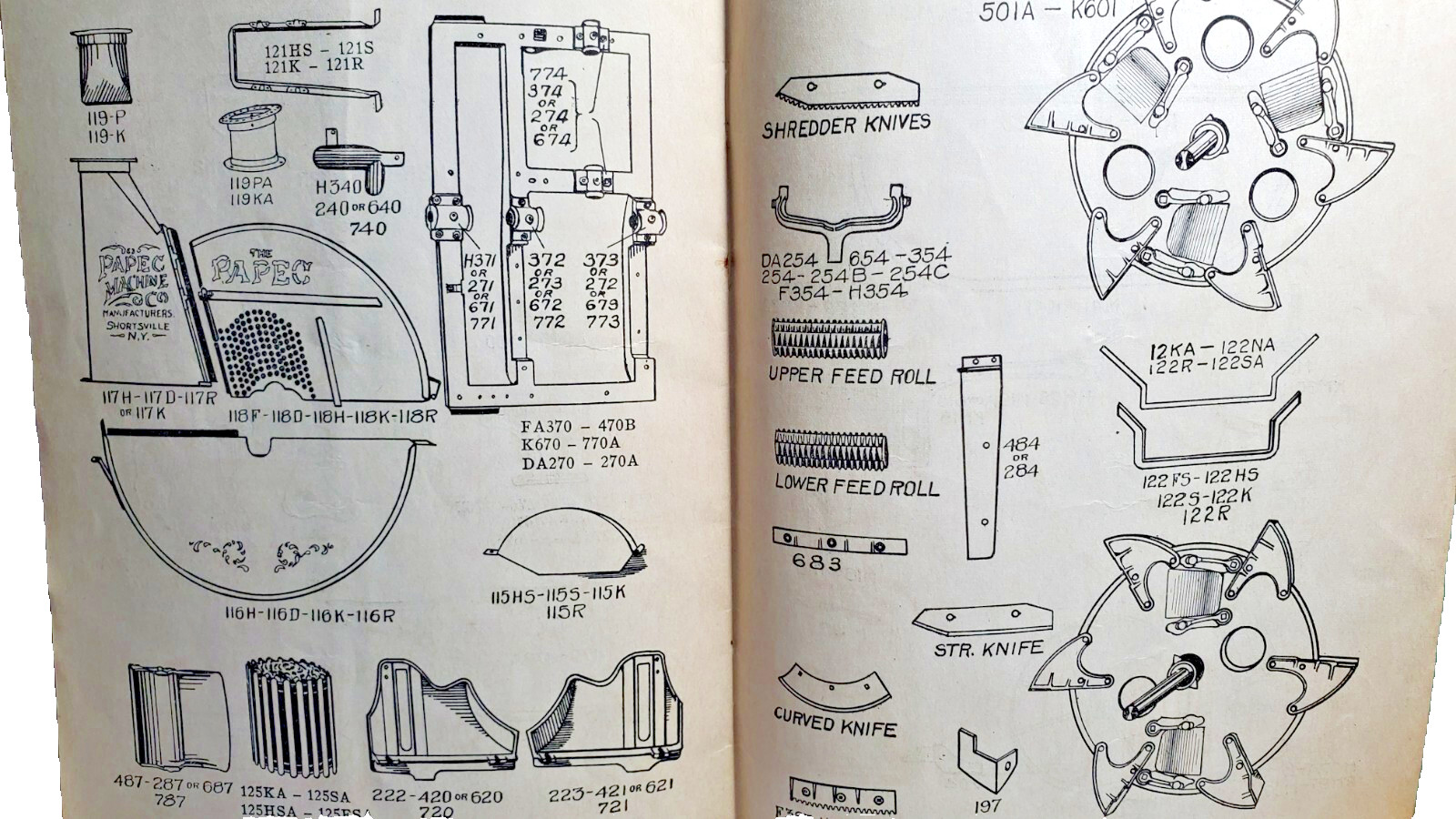Papec Ensilage Cutters & Hay Chopper-Silo Fillers 1933 Oper Instr & Price List