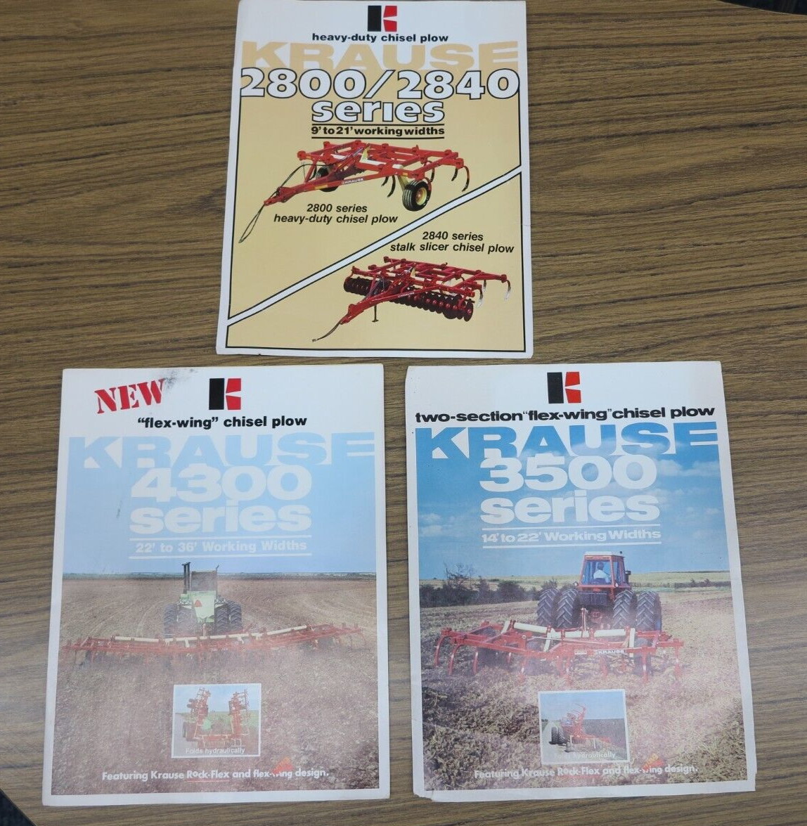 1979 Chisel Plow Brochures, Krause Plow Company, Hutchinson, Kansas.