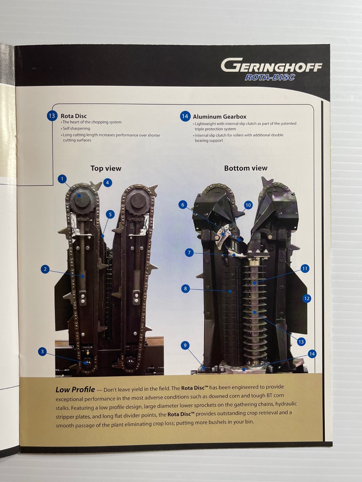 Geringhoff Rota-Disc Headers Sales Brochure *2010s* (Showroom Sales Booklet)