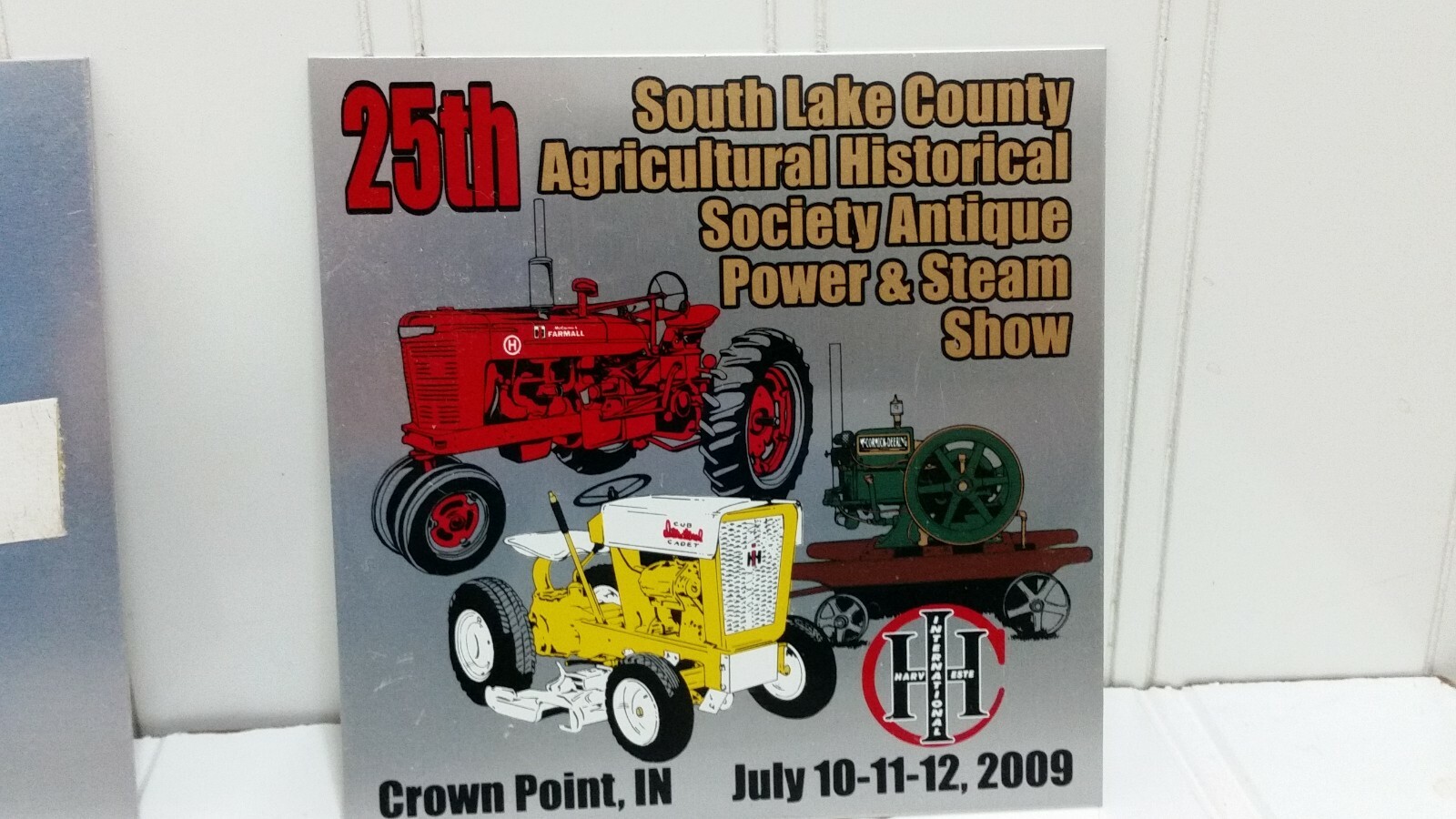 Steam Power & Antique Engine Show EXHIBITOR PLAQUE Lot Exibits Indiana Lake Co