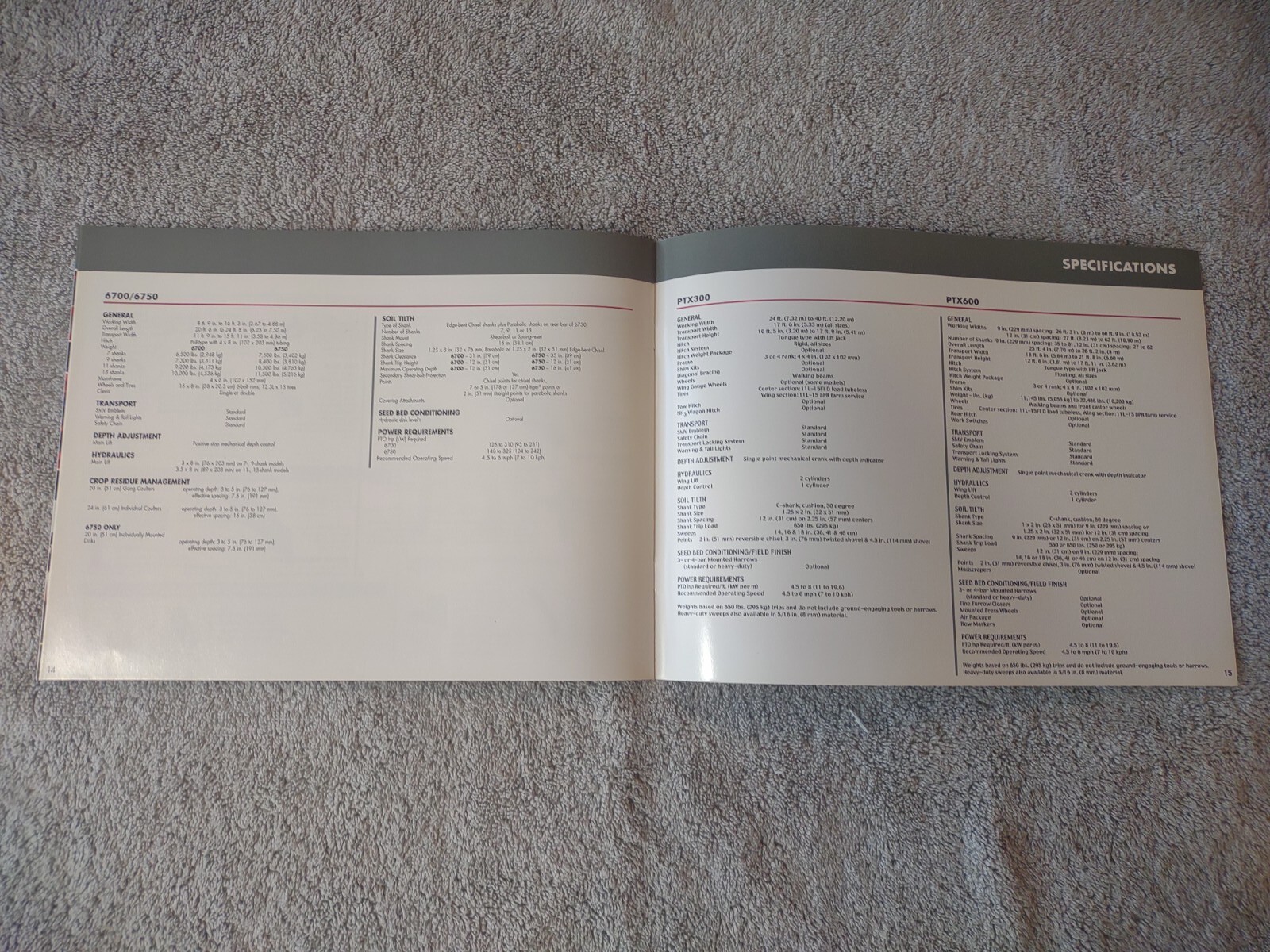 Case IH Primary Tillage Sales Brochures. Lot Of 4. MRX690. 6700. 6750. Ptx600.