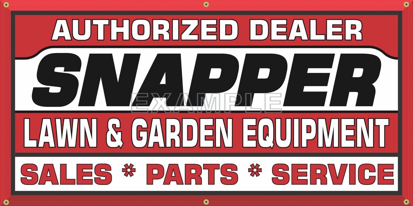 THREE BANNER DEALER LAWN AND GARDEN TRACTOR LOT GROUP DISCOUNT 2&prime; X 4&prime; AS SHOWN