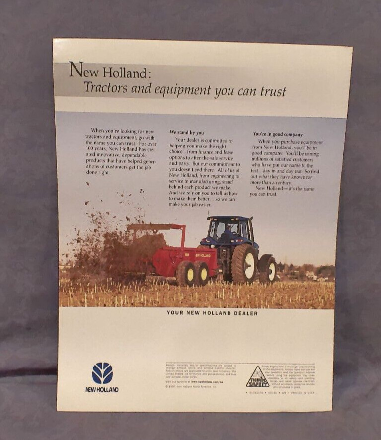 New Holland Box Spreaders Models 130 145 155 165 185 190 195 Sales Brochure