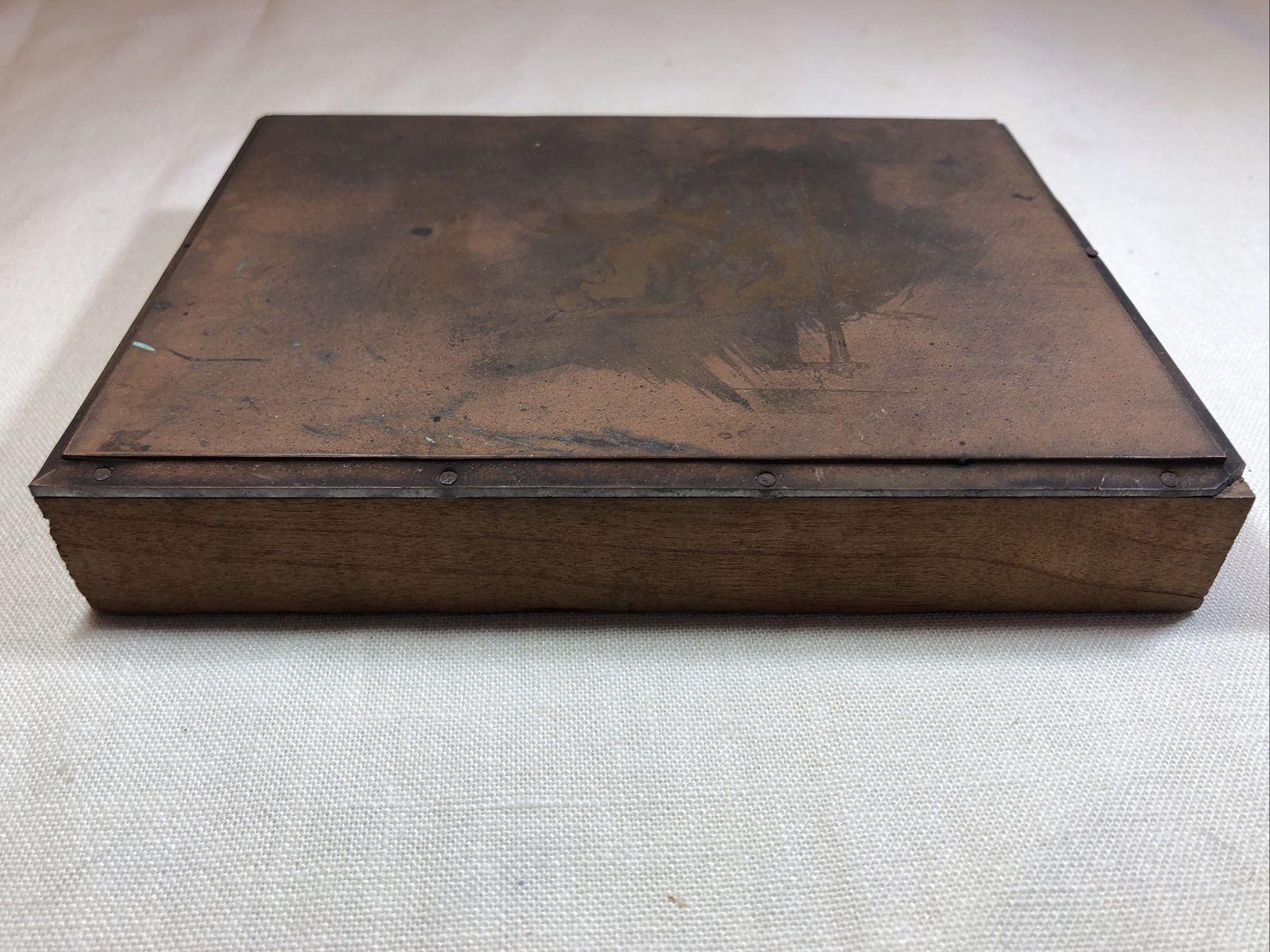 Rare Antique Robertson&rsquo;s Forestville CT Stanchion Cow Copper Plate for BOOKLET