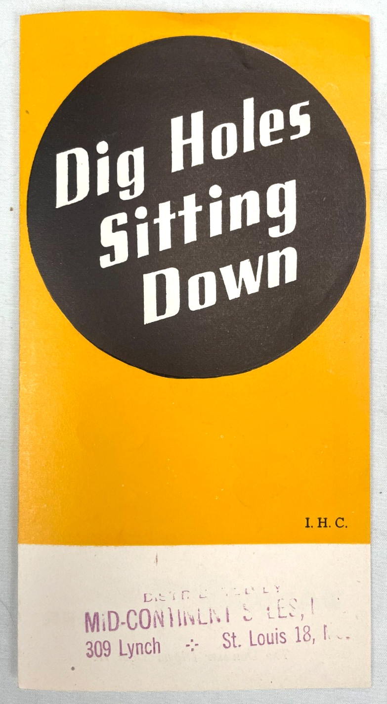 VINTAGE 1960s DANUSER POST HOLE DIGGER SALES BROCHURE – I.H.C. INTERNATIONAL