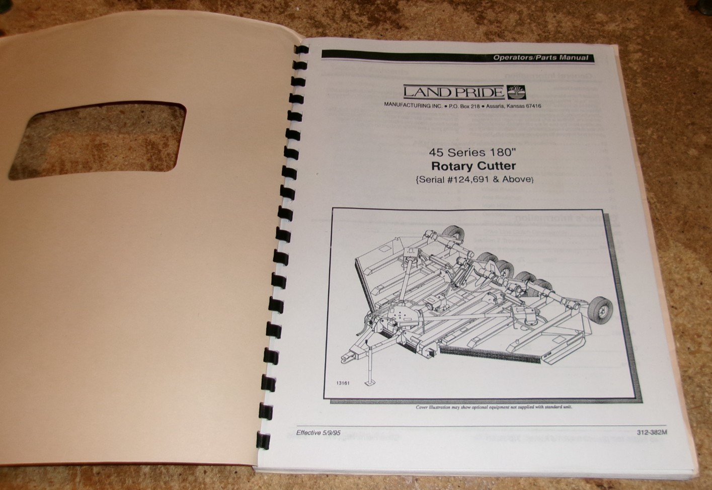 1995 land pride 45 series 180&Prime; rotary cuttery owners manual new