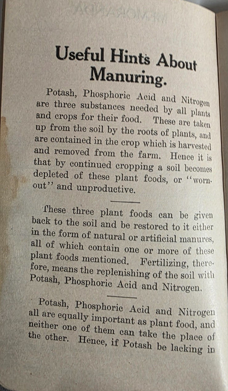 Vintage 1913 Farmer’s Note Memo Book – Antique Agricultural Ledger / Farm Record