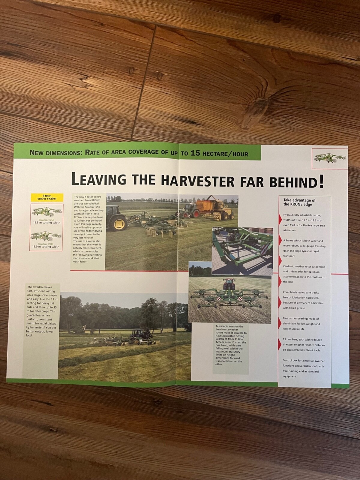 2003 Krone Swadro 1250/Swadro 1500 The Giant Swather sales brochure