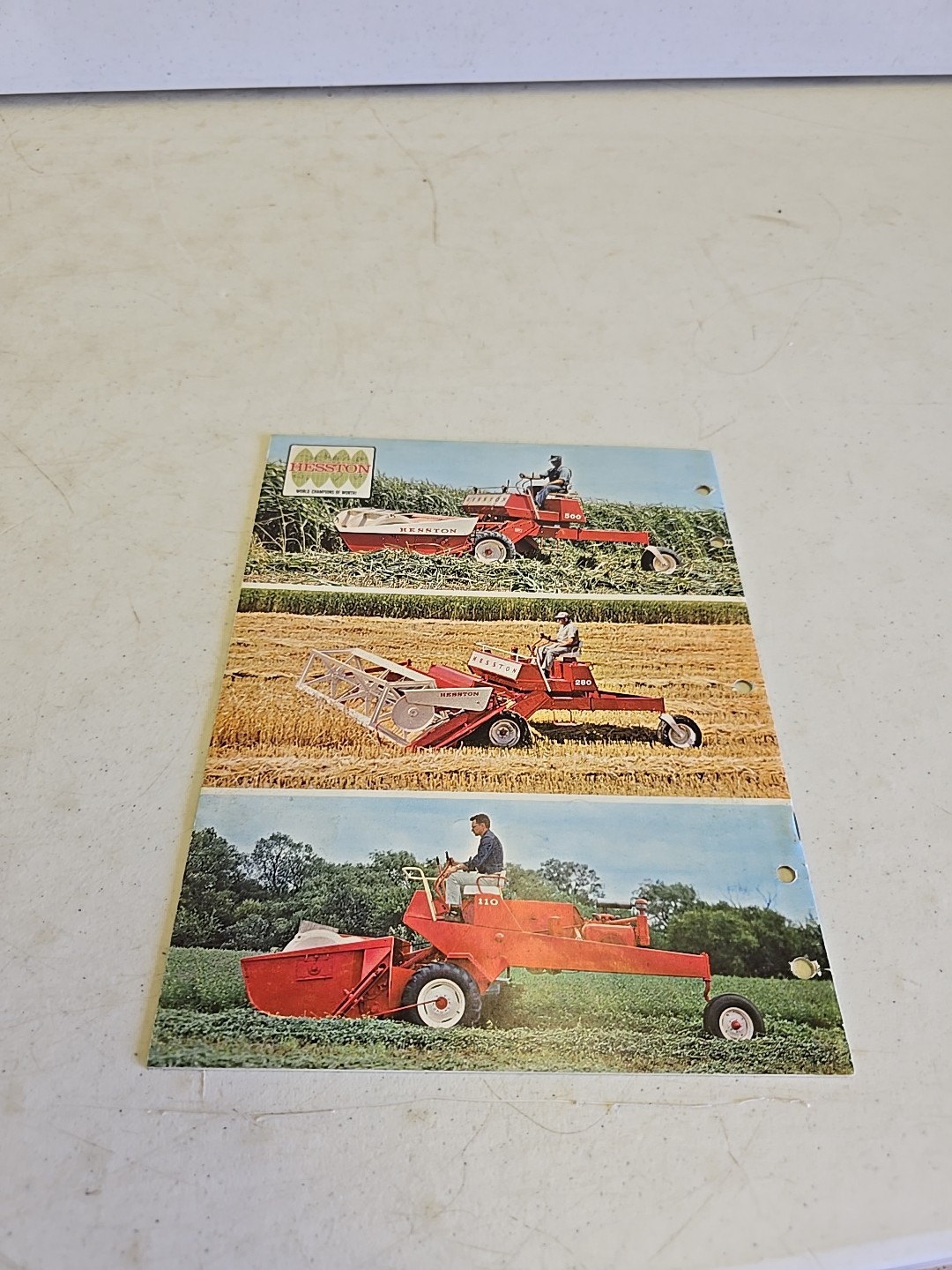 Vintage 1965 Hesston Windrower 110 280 500 Advertising Sales Brochure