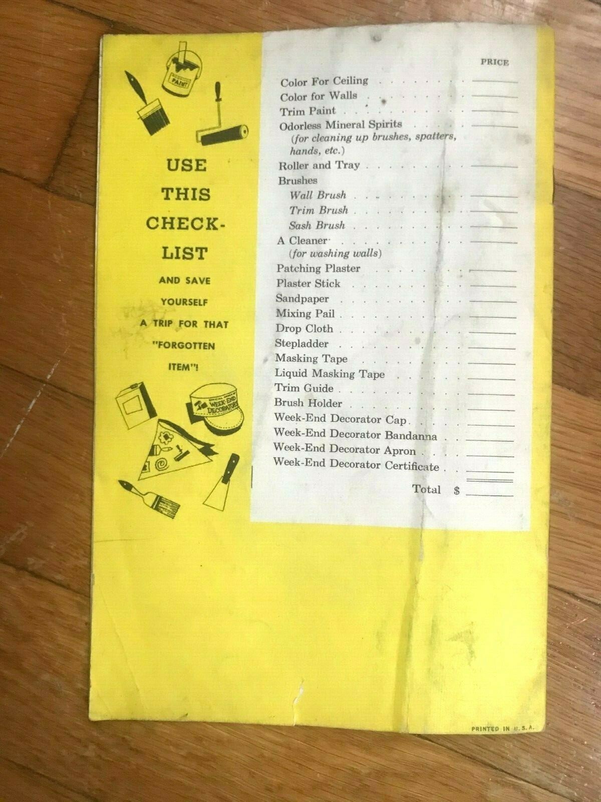 Vtg How to Be A Weekend Decorator 1950s – 1960s Booklet – A53