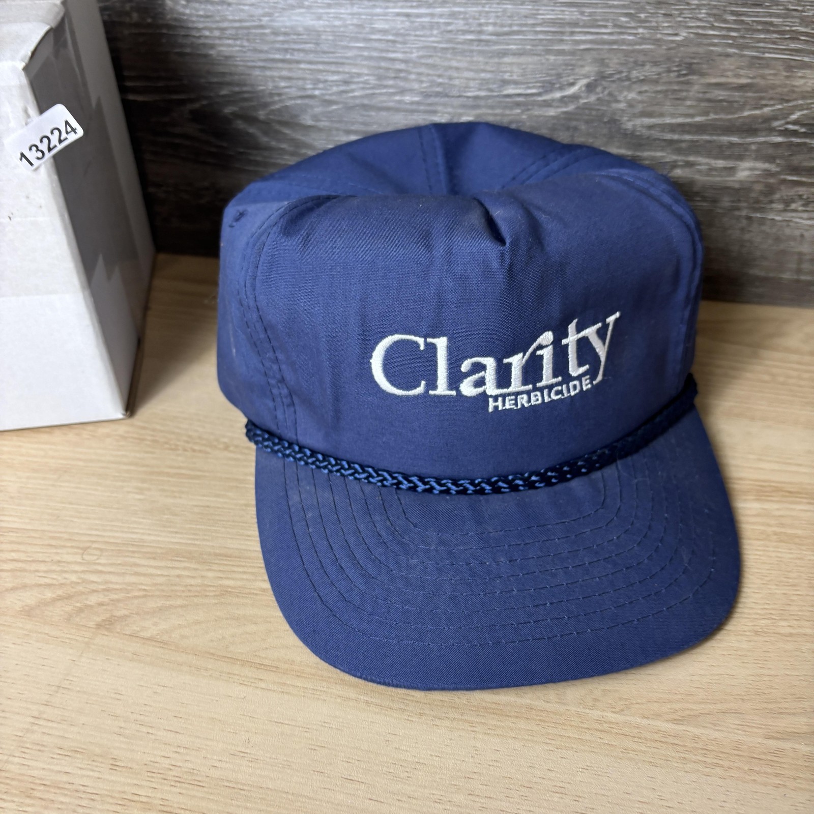 Vintage Clarity Herbicide Strap Back Hat Nissin USA Adjustable Cap 90s Rope Trim