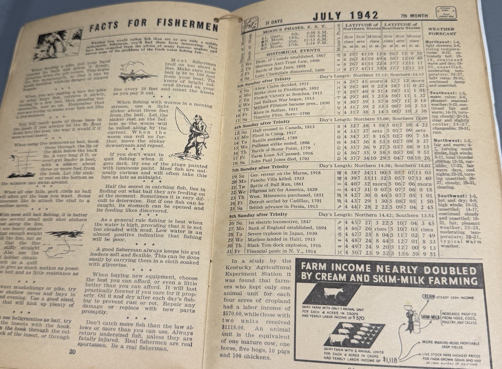 De Laval Handy Reference Yearbook 1942 ~ Vintage Almanac ~ Spokane Washington