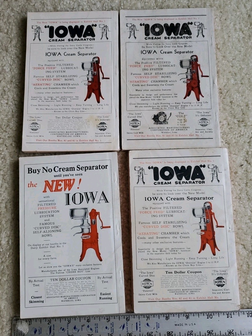 Vintage 1930s Dairy Cattle Congress Waterloo Iowa Books Ephemera Letterhead